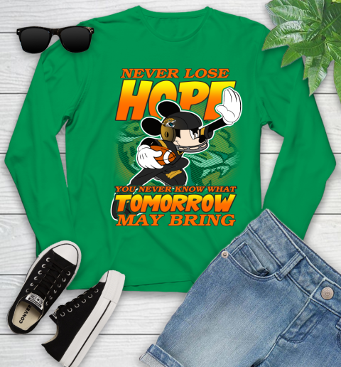 Jacksonville Jaguars NFL Football Mickey Disney Never Lose Hope Youth Long Sleeve 8 Jacksonville Jaguars NFL Football Mickey Disney Never Lose Hope Youth Long Sleeve - Image 8