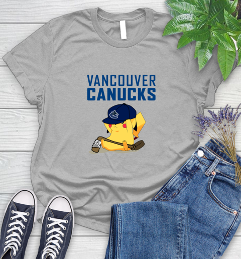 NHL Pikachu Hockey Sports Vancouver Canucks Women's T-Shirt 5