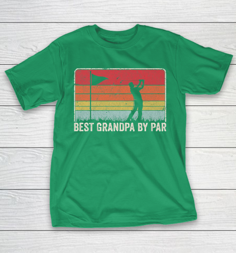 Grandpa Funny Gift Apparel  Best Grandpa By Par Vintage Retro Golf T-Shirt 15