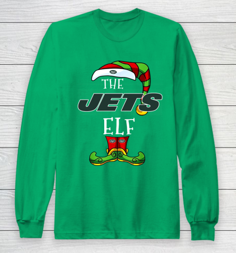 New York Jets Christmas ELF Funny NFL Long Sleeve T-Shirt 4