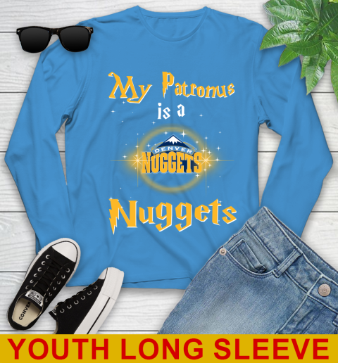 NBA Basketball Harry Potter My Patronus Is A Denver Nuggets Youth Long Sleeve 8