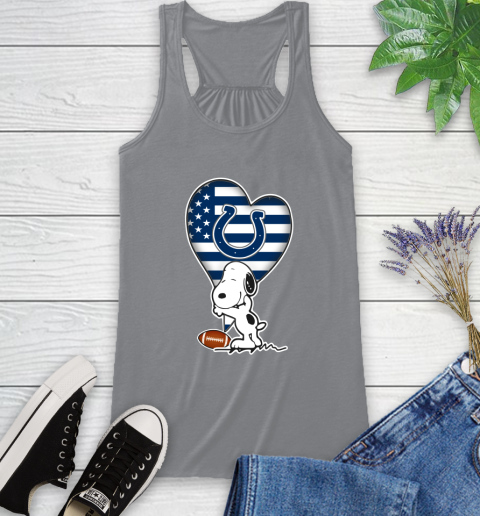 Indianapolis Colts NFL Football The Peanuts Movie Adorable Snoopy Racerback Tank 5
