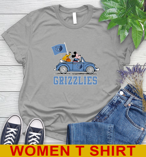 NBA Basketball Memphis Grizzlies Pluto Mickey Driving Disney Shirt Women's T-Shirt 11