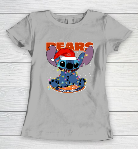 Chicago Bears NFL Football noel stitch Christmas Women's T-Shirt 8