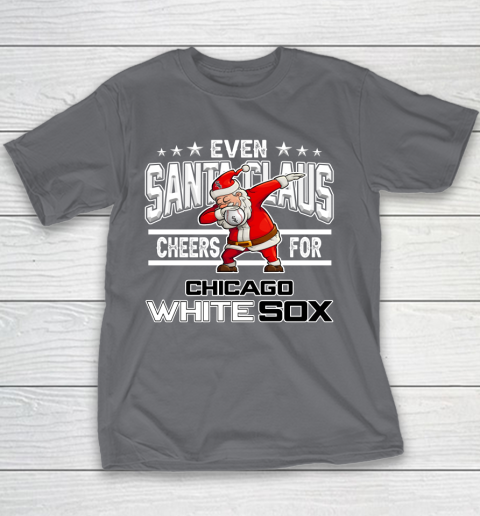Chicago White Sox Even Santa Claus Cheers For Christmas MLB Youth T-Shirt 5