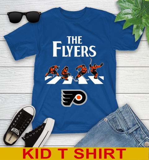 NHL Hockey Philadelphia Flyers The Beatles Rock Band Shirt Youth T-Shirt 10