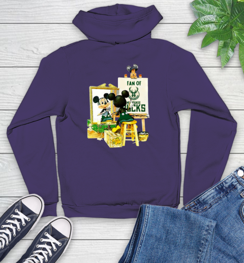 NBA Basketball Milwaukee Bucks Mickey Drawing Shirt 127