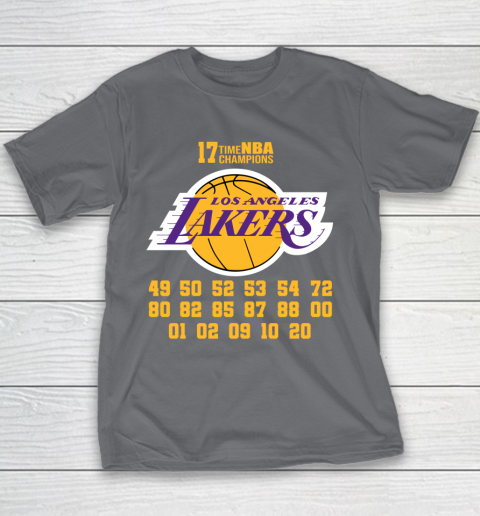 Los Angeles Lakers Finals Champions 17 Time Nba Champions Youth T-Shirt 5