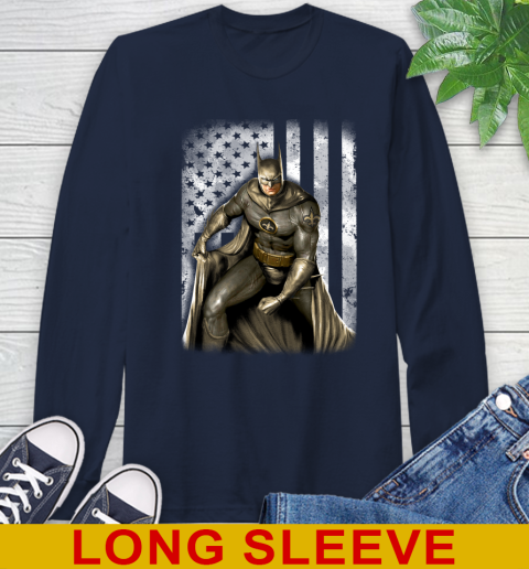 New Orleans Saints NFL Football Batman DC American Flag Shirt Long Sleeve T-Shirt 3
