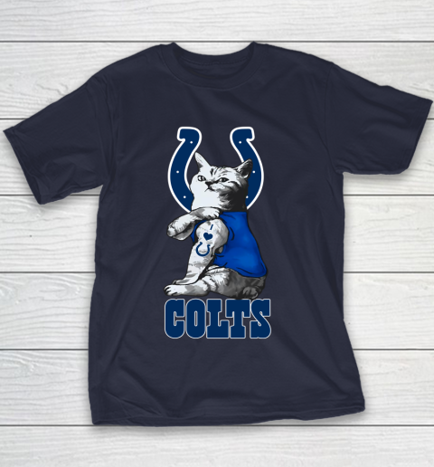 NFL Football My Cat Loves Indianapolis Colts Youth T-Shirt 2