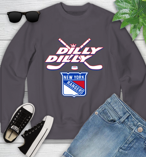 NHL New York Rangers Dilly Dilly Hockey Sports Youth Sweatshirt 6