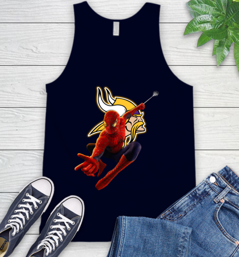 NFL Spider Man Avengers Endgame Football Minnesota Vikings Tank Top 3
