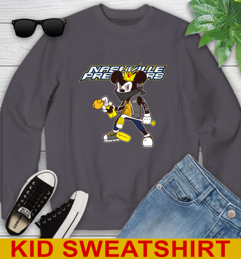 Nashville Predators NHL Hockey Mickey Peace Sign Sports Youth Sweatshirt 6