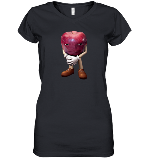 The Rizz Apple Meme Women's V-Neck T-Shirt
