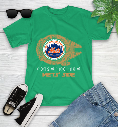 MLB Come To The New York Mets Side Star Wars Baseball Sports Youth T-Shirt 8
