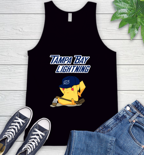 NHL Pikachu Hockey Sports Tampa Bay Lightning Tank Top 2