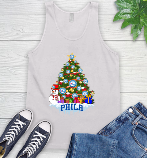 Philadelphia 76ers Merry Christmas NBA Basketball Sports Tank Top