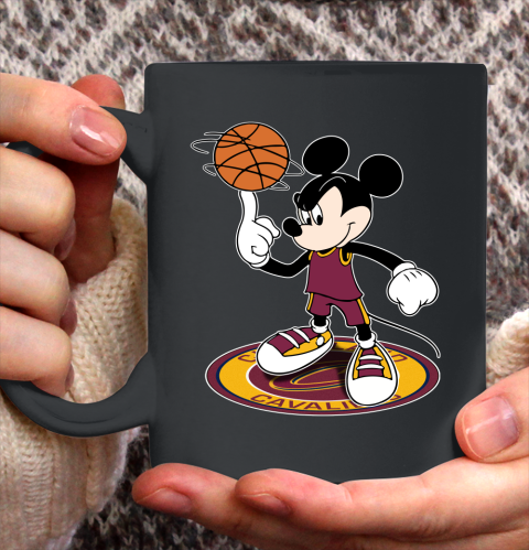 NBA Basketball Cleveland Cavaliers Cheerful Mickey Disney Shirt Ceramic Mug 15oz