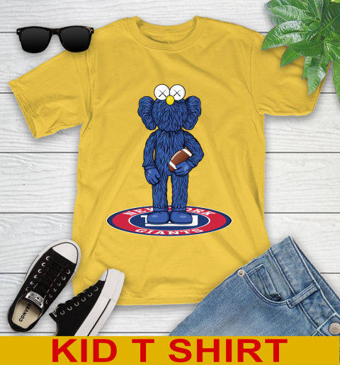 NFL Football New York Giants Kaws Bff Blue Figure Shirt Youth T-Shirt 8