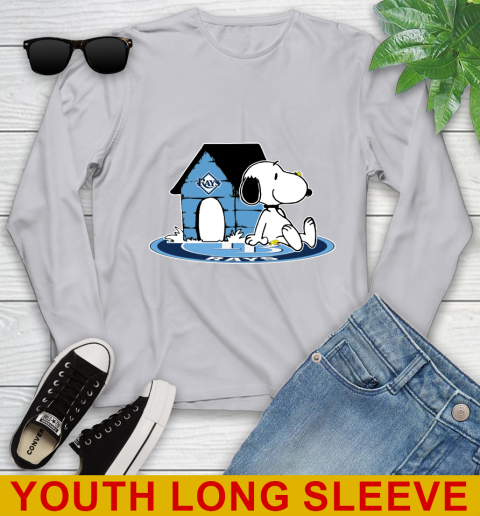 MLB Baseball Tampa Bay Rays Snoopy The Peanuts Movie Shirt Youth Long Sleeve 6