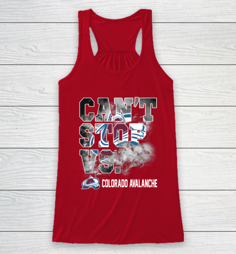 NHL Colorado Avalanche Hockey Can't Stop Vs Racerback Tank 4