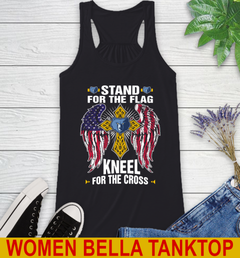 NBA Basketball Memphis Grizzlies Stand For Flag Kneel For The Cross Shirt Racerback Tank