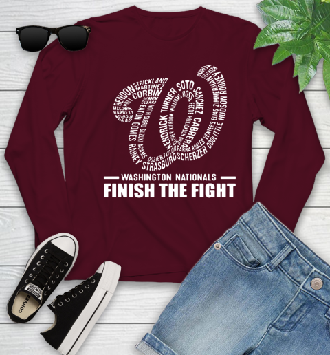 Washington Nationals finish the fight Youth Long Sleeve 6