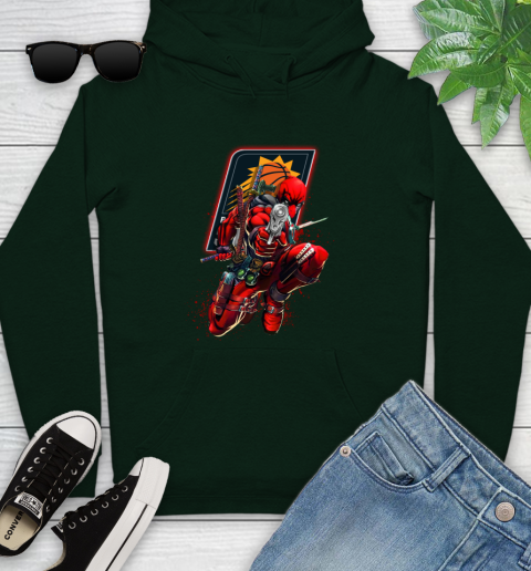 NBA Deadpool Marvel Comics Sports Basketball Phoenix Suns Youth Hoodie 13