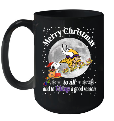 Minnesota Vikings Merry Christmas To All And To Vikings A Good Season NFL Football Sports Ceramic Mug 15oz