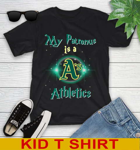 MLB Baseball Harry Potter My Patronus Is A Oakland Athletics Youth T-Shirt