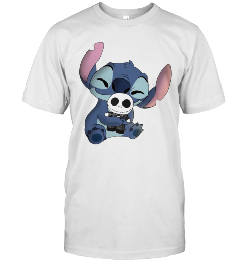 Baby Stitch Hug Baby Jack Skeleton Shirt T-Shirt