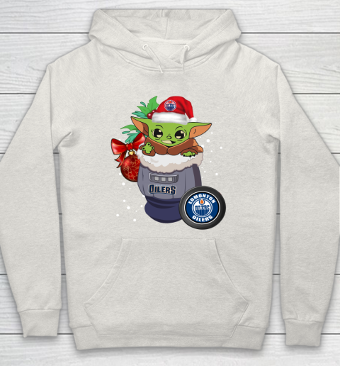 Edmonton Oilers Christmas Baby Yoda Star Wars Funny Happy NHL Hoodie 12