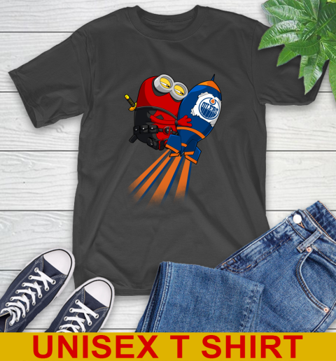 NHL Hockey Edmonton Oilers Deadpool Minion Marvel Shirt T-Shirt