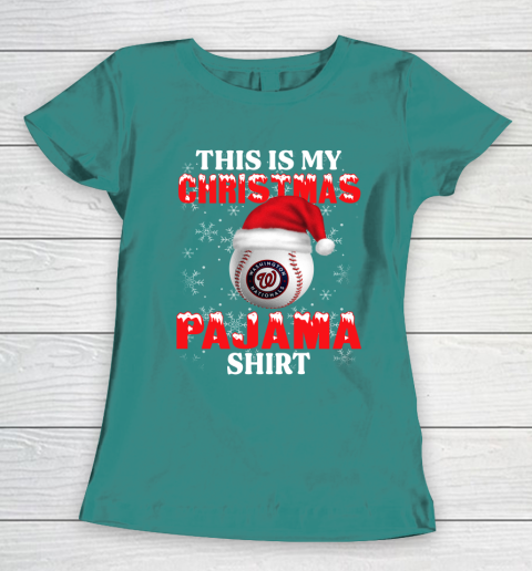Washington Nationals This Is My Christmas Pajama Shirt MLB Women's T-Shirt 10