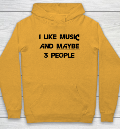 I Like Music and Maybe 3 People Graphic Tee Funny Saying Hoodie 2