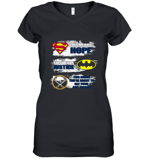 You're About To Get Your Ass Kicked Buffalo Sabres Women's V-Neck T-Shirt