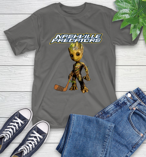 Nashville Predators NHL Hockey Groot Marvel Guardians Of The Galaxy T-Shirt 9