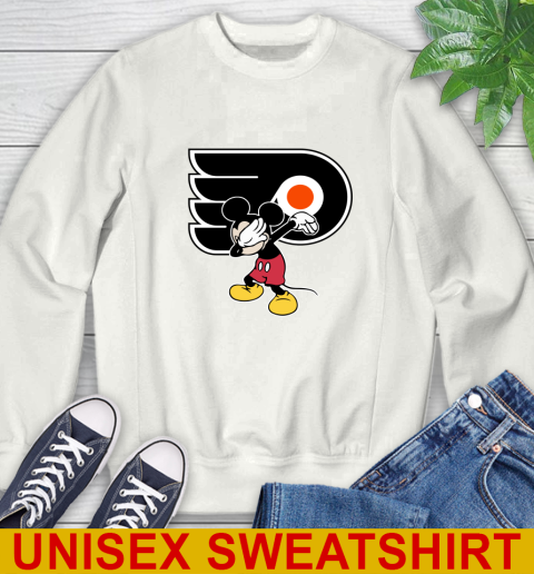 Philadelphia Flyers NHL Hockey Dabbing Mickey Disney Sports Sweatshirt