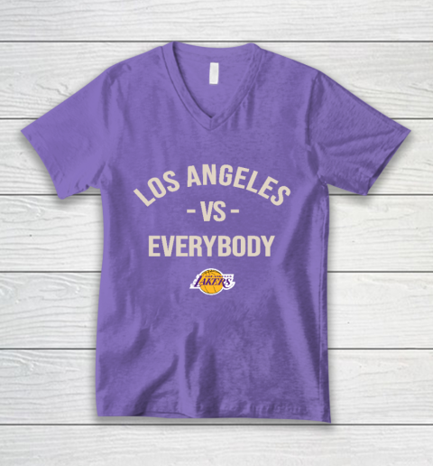 Los Angeles Lakers Vs Everybody V-Neck T-Shirt 8