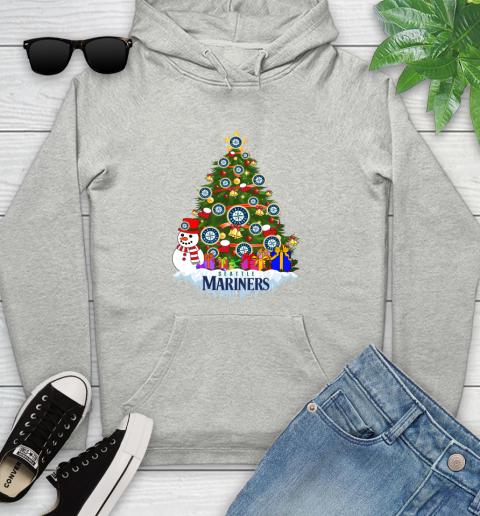 Seattle Mariners Merry Christmas MLB Baseball Sports Youth Hoodie