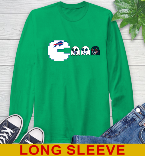 Buffalo Bills NFL Football Pac Man Champion Long Sleeve T-Shirt 7