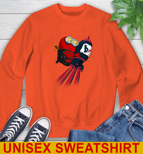 NFL Football Houston Texans Deadpool Minion Marvel Shirt Sweatshirt 4 NFL Football Houston Texans Deadpool Minion Marvel Shirt Sweatshirt - Image 4