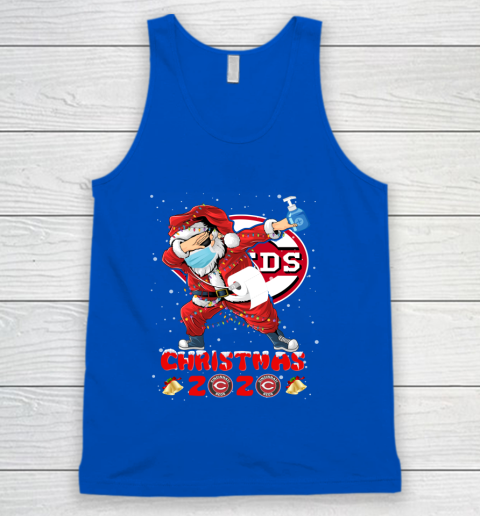 Cincinnati Reds Funny Santa Claus Dabbing Christmas 2020 MLB Tank Top 4