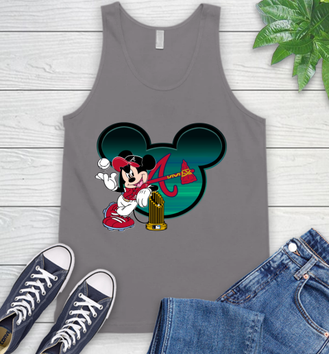 MLB Atlanta Braves The Commissioner's Trophy Mickey Mouse Disney Tank Top 7