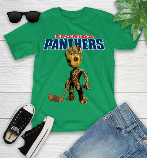 Florida Panthers NHL Hockey Groot Marvel Guardians Of The Galaxy Youth T-Shirt 6