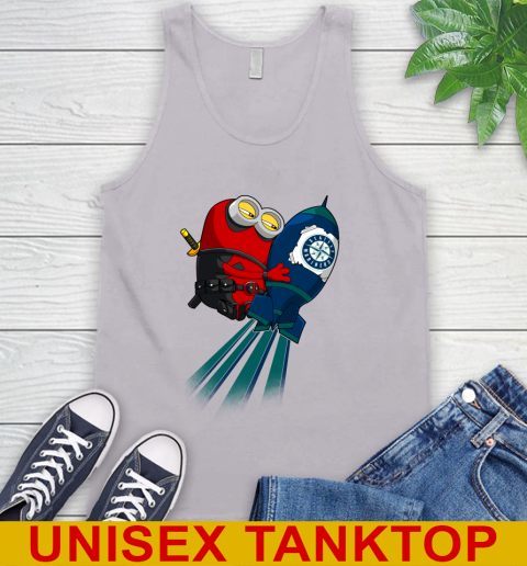 MLB Baseball Seattle Mariners Deadpool Minion Marvel Shirt Tank Top 3