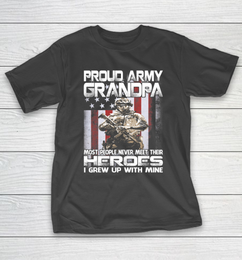 GrandFather gift shirt Proud Army Grandpa Shirt Patriotic Military Veteran T Shirt T-Shirt 1