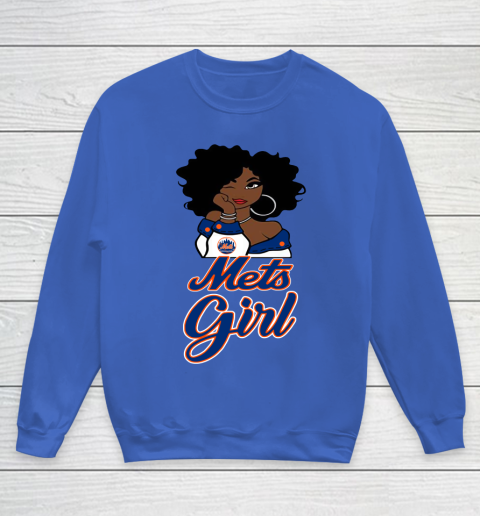New York Metss Girl MLB Youth Sweatshirt 8
