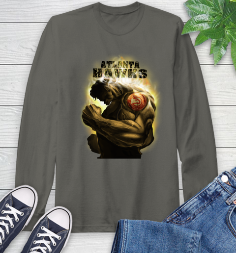 Atlanta Hawks NBA Basketball Hulk Marvel Avengers Sports Long Sleeve T-Shirt 9