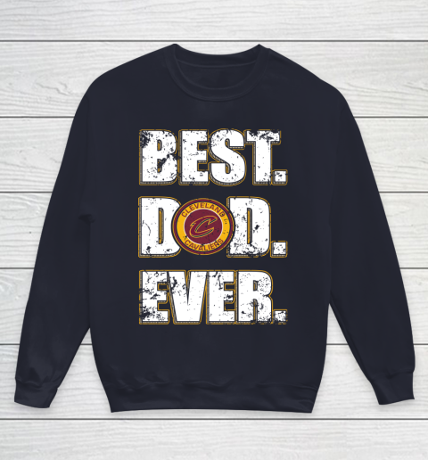 NBA Cleveland Cavaliers Basketball Best Dad Ever Family Shirt Youth Sweatshirt - Image 3